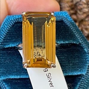 16ct Natural Citrine Ring in 925 Sterling Silver Size 7